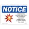Signmission OSHA Notice, 5" Height, Combustible Control Zone (Ccz) Sign With Symbol, 7" X 5", Landscape OS-NS-D-57-L-10718 - alternate 1